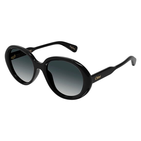 New CHLOE Gayia Black Square CH0221S 001 Sunglasses Women - Picture 1 of 4